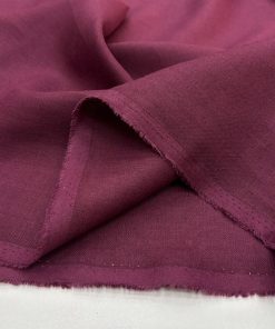 100% Keten Kumaş Bordo