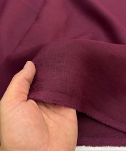 100% Keten Kumaş Bordo