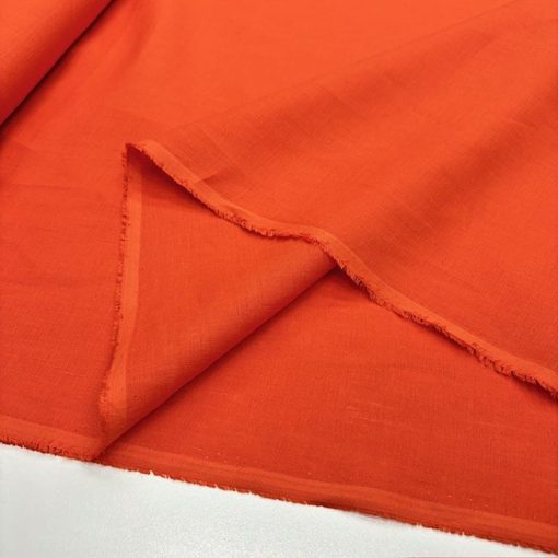 100% Keten Kumaş Orange YNS