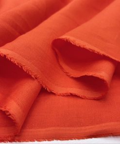 100% Keten Kumaş Orange YNS