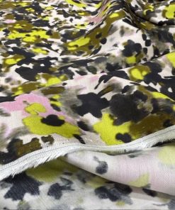 Pastel Çiçekli Pamuklu Filoş Viskon Kumaş YVZ