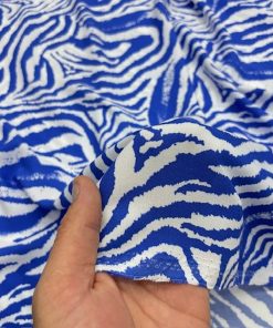 Zebra Alaçatı Viskon Kumaş Mavi