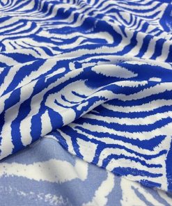 Zebra Alaçatı Viskon Kumaş Mavi