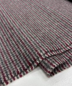 Bordo Gri %100 Yün Tweed Kumaş NDR