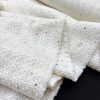 Ekru Beyaz Parıltılı Pullu Tweed Kumaş SRVT