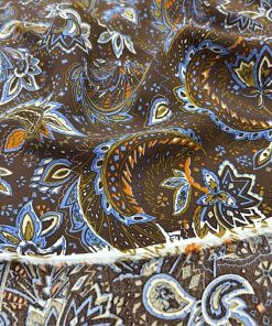 Etro Desenli Pamuk Viskon Kumaş Kahve