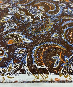 Etro Desenli Pamuk Viskon Kumaş Kahve