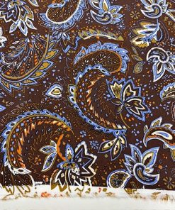 Etro Desenli Pamuk Viskon Kumaş Kahve