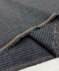 Gri Çizgili Gabardin Flanel Kumaş YVZ