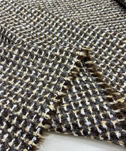 Gri Kahve Parıltılı Tweed Kumaş SRVT