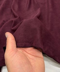 Lüks Süet Kumaş Bordo