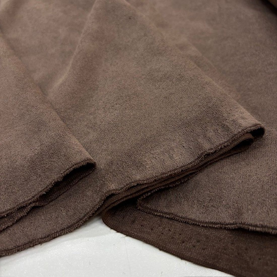 Lüks Süet Kumaş Vizon Kahve