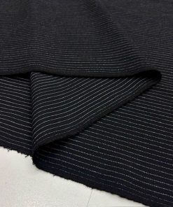 Siyah Beyaz Çizgili Gabardin Flanel Kumaş YVZ