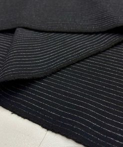 Siyah Beyaz Çizgili Gabardin Flanel Kumaş YVZ