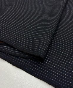 Siyah Beyaz Çizgili Gabardin Flanel Kumaş YVZ
