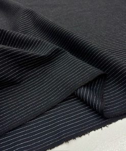 Siyah Beyaz Çizgili Gabardin Flanel Kumaş YVZ