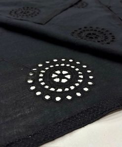 Siyah Otantik Pamuk Fisto Kumaş YVZ