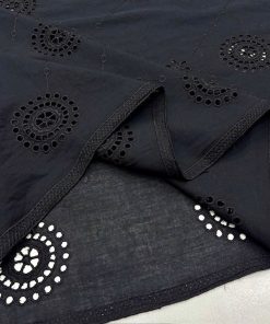 Siyah Otantik Pamuk Fisto Kumaş YVZ