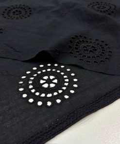 Siyah Otantik Pamuk Fisto Kumaş YVZ