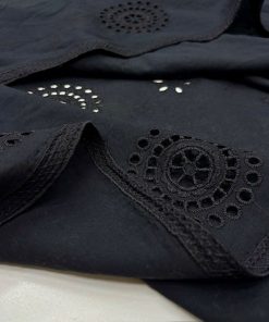 Siyah Otantik Pamuk Fisto Kumaş YVZ