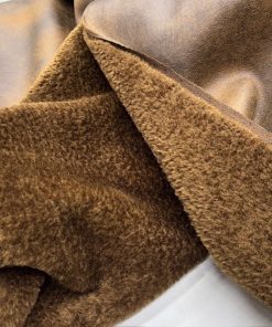 Vintage Deri Kürk Kumaş Kahve BYR