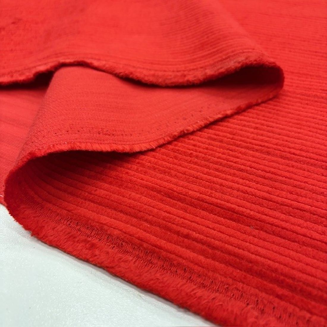 Zara Fitilli Koton Kadife Kumaş Açık Kırmızı YVZ