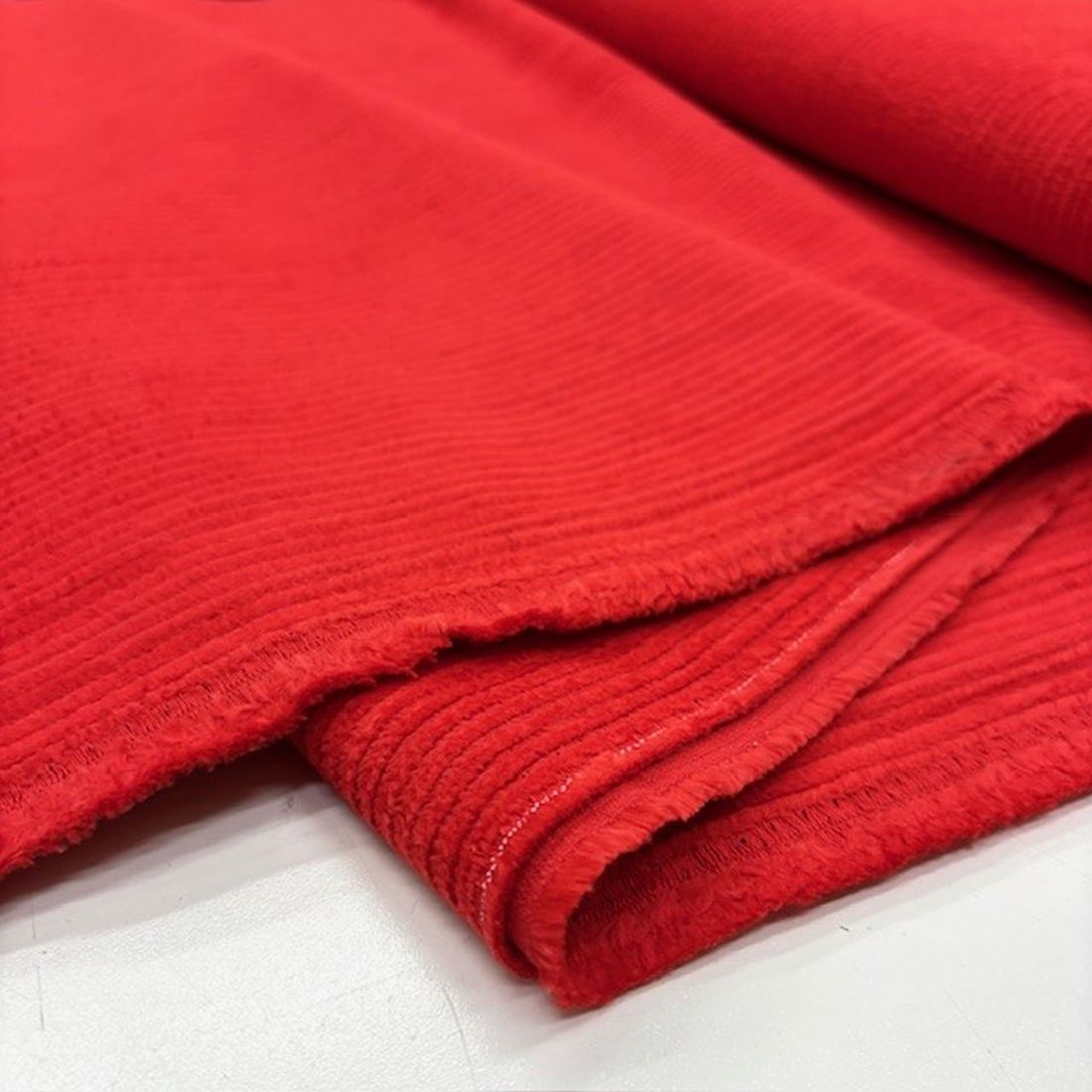 Zara Fitilli Koton Kadife Kumaş Açık Kırmızı YVZ