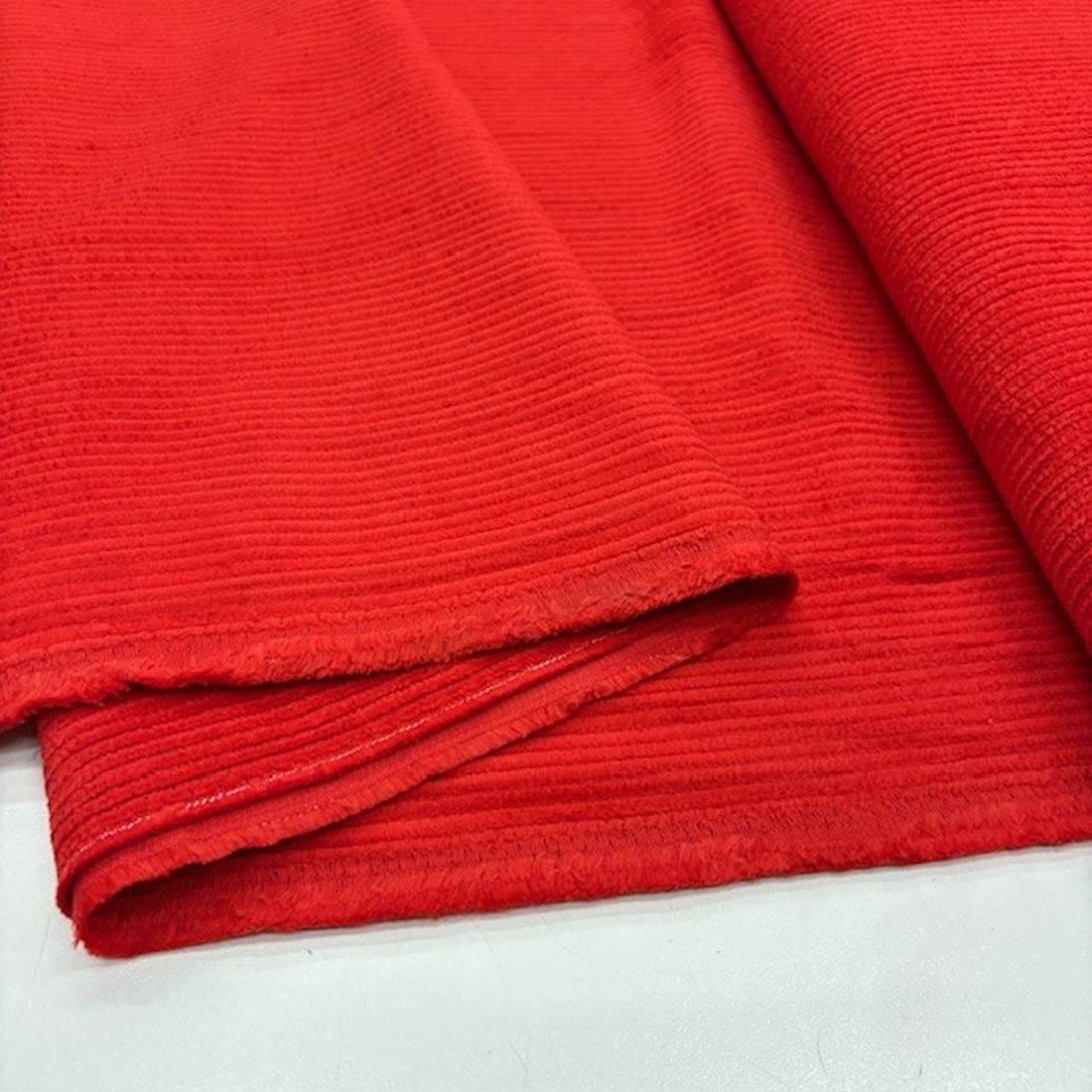 Zara Fitilli Koton Kadife Kumaş Açık Kırmızı YVZ