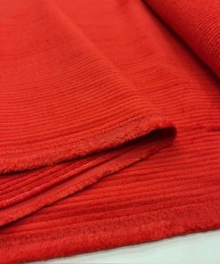 Zara Fitilli Koton Kadife Kumaş Açık Kırmızı YVZ