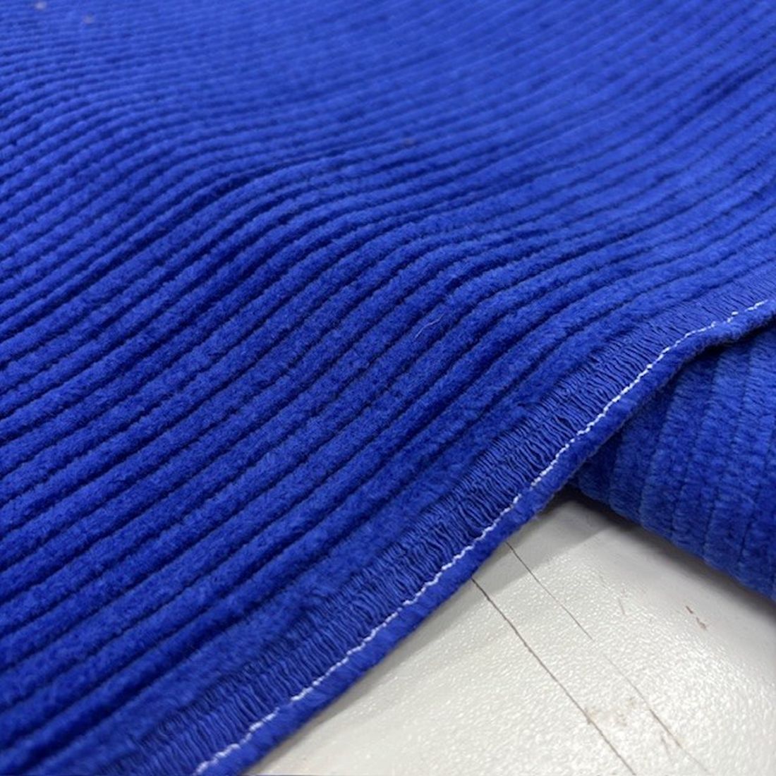 Zara Fitilli Koton Kadife Kumaş Saks Mavisi YVZ