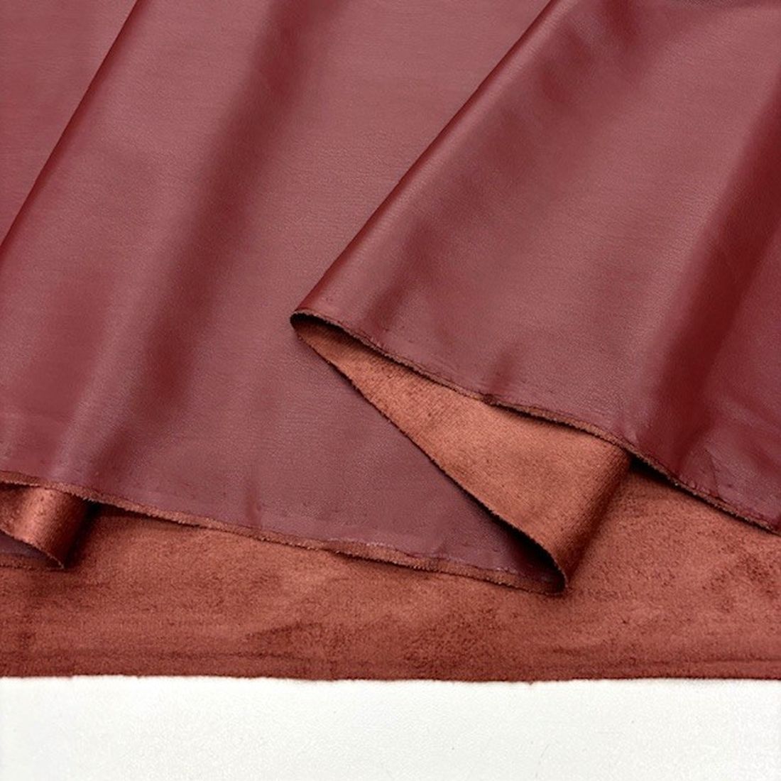 Zara Süet Deri Kumaş Kızıl Kiremit