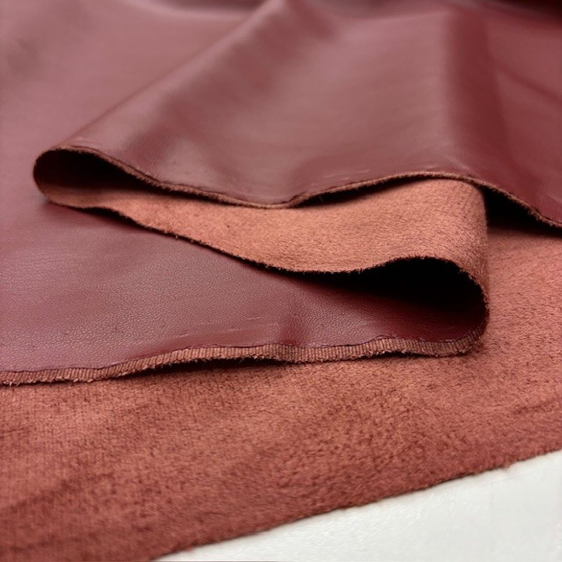 Zara Süet Deri Kumaş Kızıl Kiremit