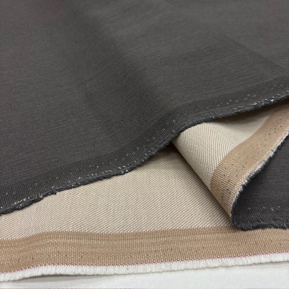 Antrasit Bej 100% Pamuk Denim Kumaş YNS