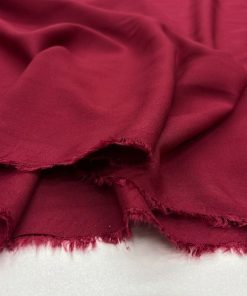 Bordo Pamuk Viskon Kumaş