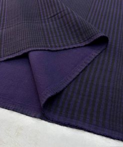Çift Taraflı Ekoseli İtalyan Kaşe Kumaş Mor YVZ