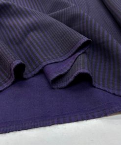 Çift Taraflı Ekoseli İtalyan Kaşe Kumaş Mor YVZ