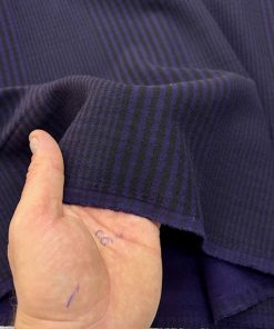 Çift Taraflı Ekoseli İtalyan Kaşe Kumaş Mor YVZ