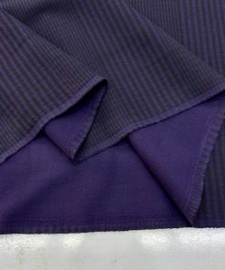Çift Taraflı Ekoseli İtalyan Kaşe Kumaş Mor YVZ