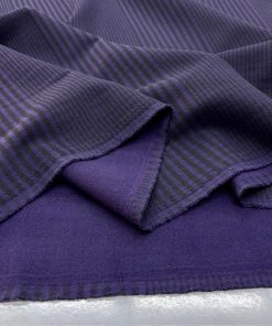 Çift Taraflı Ekoseli İtalyan Kaşe Kumaş Mor YVZ