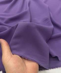 Double İtalyan Krep Kumaş Açık Mor