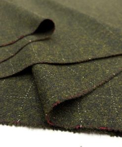 Haki Ekoseli Yumuşak Flanel Kumaş SRVT