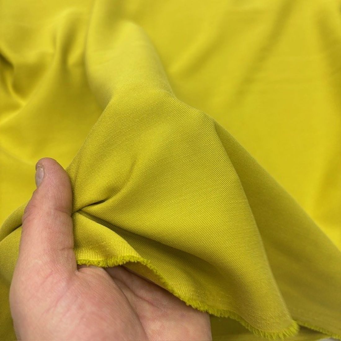 Taşlanmış Koton Cupra Kumaş Soft Sarı