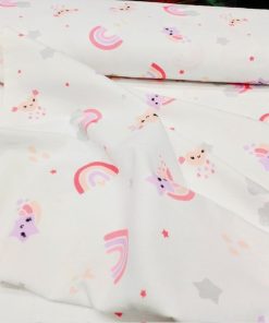 Çiften Gökkuşağı Desenli Pazen Kumaş Ayt