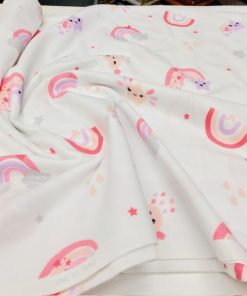 Çiften Gökkuşağı Desenli Pazen Kumaş Ayt