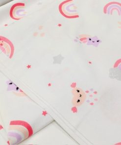 Çiften Gökkuşağı Desenli Pazen Kumaş Ayt