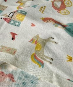 Çiften Küçük Prenses Desenli Pazen Kumaş