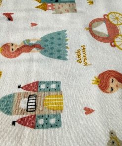 Çiften Küçük Prenses Desenli Pazen Kumaş