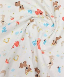 Çiften Minik Geyik Desenli Pazen Kumaş