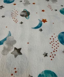 Çiften Nasa Uzay Desenli Pazen Kumaş Arv