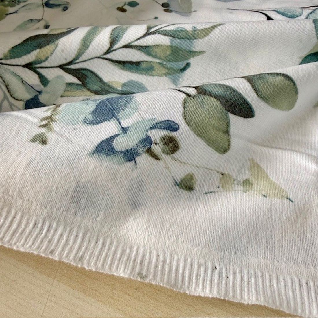 Çiften Okaliptüs Yaprak Desenli Pazen Kumaş Arv